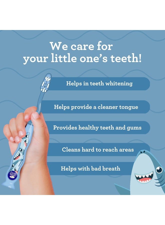 GuruNanda Kids Toothbrush with Suction Cup & Fun Animal Designs - Soft Bristles for Healthy Gums- Non-Slippery & Mess-Free Toothbrush, 3+ Age- 4 Count - Image 4
