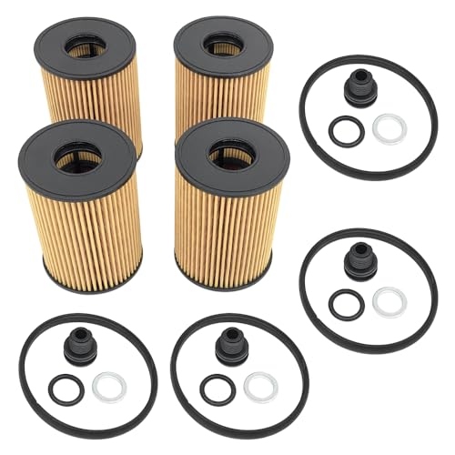 QFISH Pack of 4 Oil Filters Replace 26350-2S000 21513-23001 for Hyundai Santa Cruz Fe Sonata Tucson Kia Sorento 2.5L 2020 2021 2022 - Image 1