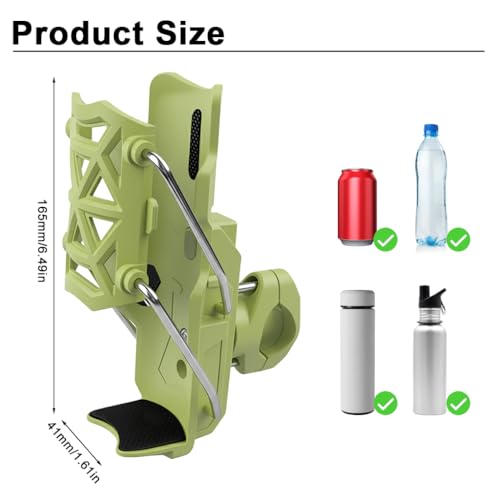 STHIRA® Riding Water Bottle Holder, Adaptive Folding Bottle Holder for Motorcycle, Durable Nylon Material, 360 ° Rotatable Angle Design, Bike Motorcycle Water Bottle Holder Accessory - Image 2