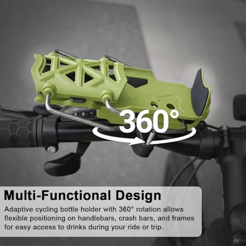 STHIRA® Riding Water Bottle Holder, Adaptive Folding Bottle Holder for Motorcycle, Durable Nylon Material, 360 ° Rotatable Angle Design, Bike Motorcycle Water Bottle Holder Accessory - Image 5