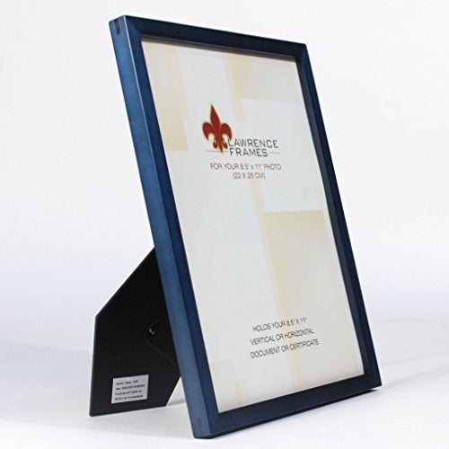Lawrence Frames إطار لورانس 8.5 × 11 بوصة خشبي أزرق لإطارات الوثائق (755781) - Image 4