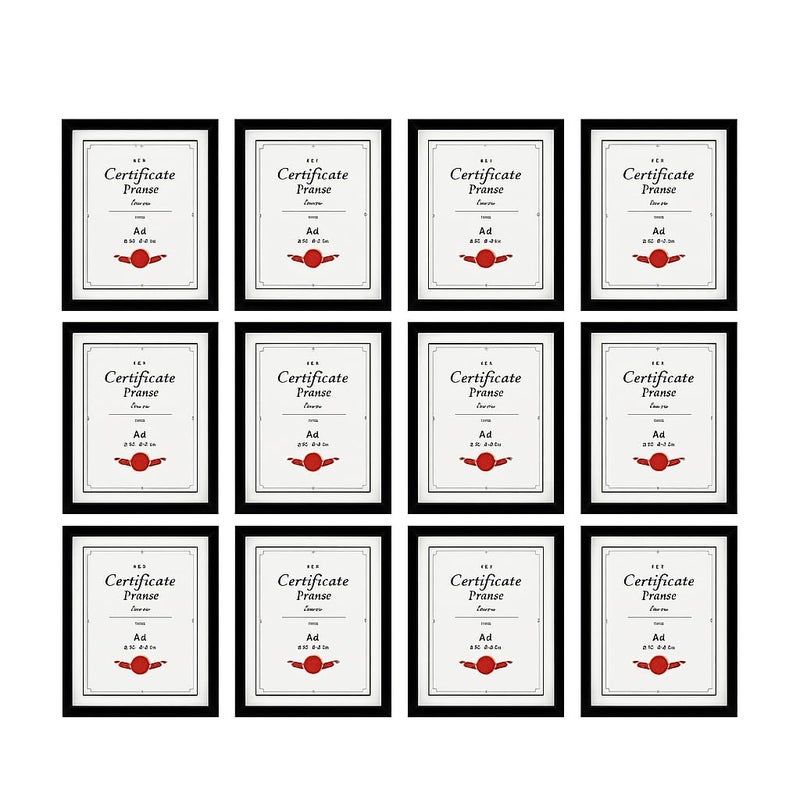 CDM Set of 12 A4 Size Certificate Photo Frames | Wall Mountable Black Frame for Awards, Diplomas, Pictures | Lightweight & Durable | 21x29.7 cm - Image 5