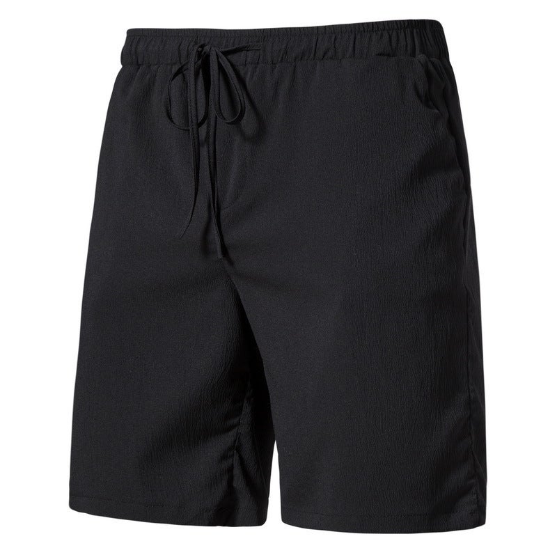 Men'S Casual Cotton And Linen Shorts Japanese Style Solid Color Simple Tether Pants Young Men'S Thin Shorts - Image 1
