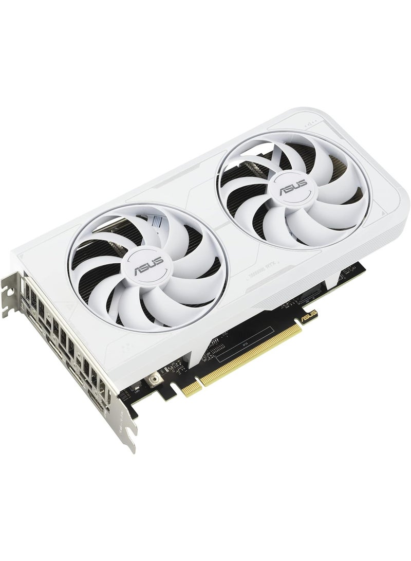 ASUS Dual NVIDIA GeForce RTX 3060 Ti White OC Edition Graphics Card (PCIe 4.0, 8GB GDDR6X Memory, HDMI 2.1, DisplayPort 1.4a, 2-Slot Design, Axial-tech Fan Design, 0dB Technology, and More) - Image 3