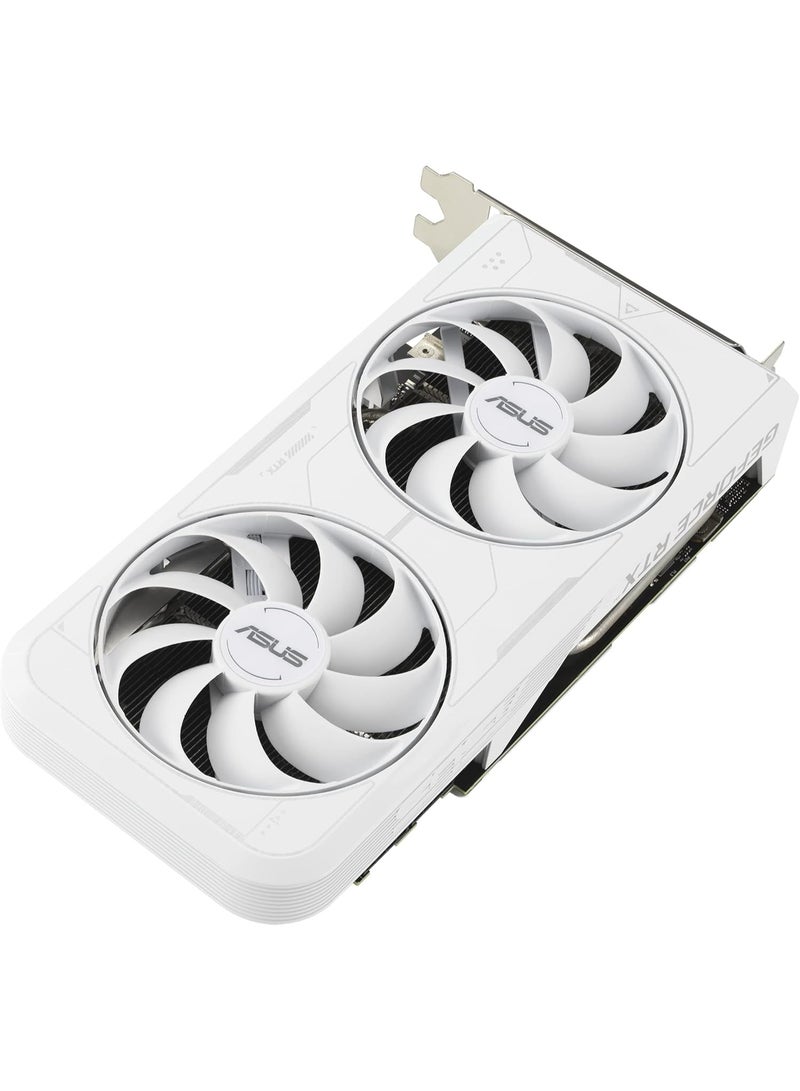 ASUS Dual NVIDIA GeForce RTX 3060 Ti White OC Edition Graphics Card (PCIe 4.0, 8GB GDDR6X Memory, HDMI 2.1, DisplayPort 1.4a, 2-Slot Design, Axial-tech Fan Design, 0dB Technology, and More) - Image 4