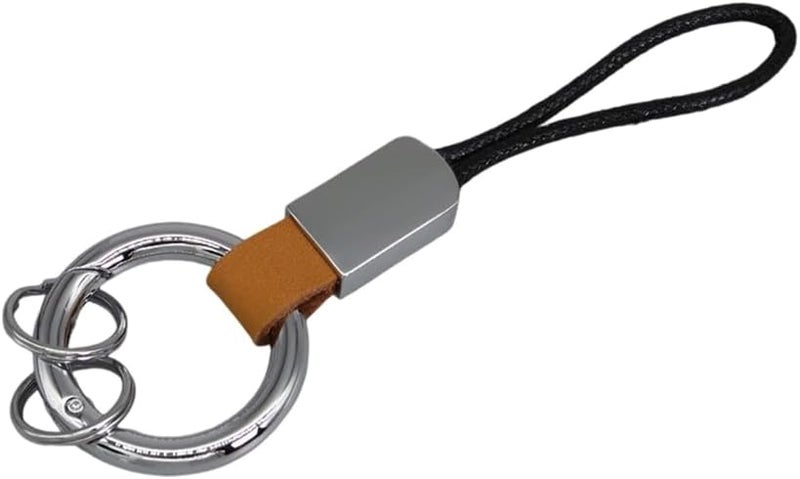 Simulated Leather Keychain With And Adjustable Wrist Strap Trendy Holder For Car Keys Organization - Image 1