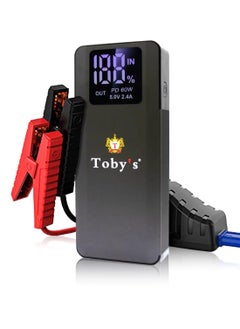 Toby's High-Quality 16000mAh With 59.2WH Car Jump Starter Recharge Car Battery ABS Housing Material with Waterproof Resistance  - Image 1