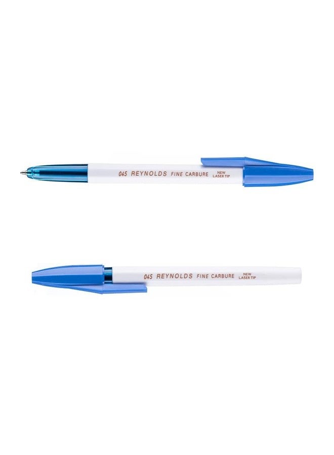 Reynolds 045 60 PENS BLUE | PENS WITH COMFORTABLE GRIP |BALL PENS FOR WRITING | PEN FOR STUDENTS & OFFICE STATIONERY | 0.7 mm TIP SIZE - Image 4