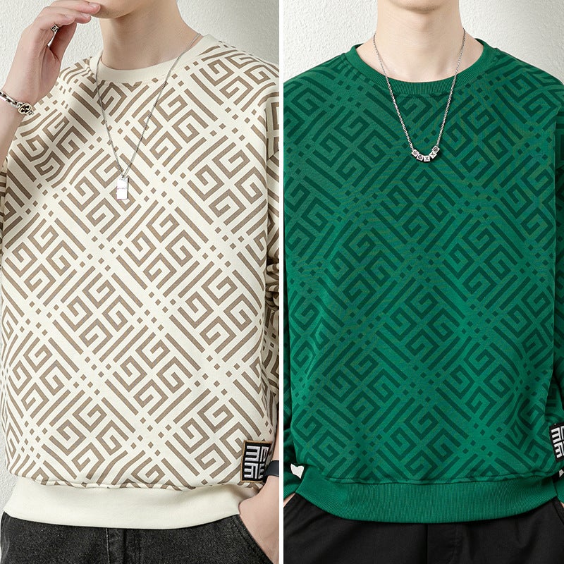 Men'S Sweatshirt 2025 Popular Oversized Trendy Loose Round Neck Casual Pullover Letter Print Loose Top - Image 4