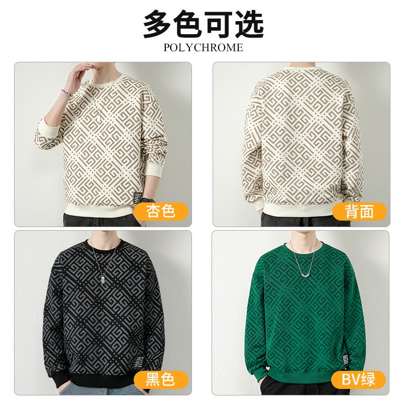 Men'S Sweatshirt 2025 Popular Oversized Trendy Loose Round Neck Casual Pullover Letter Print Loose Top - Image 5