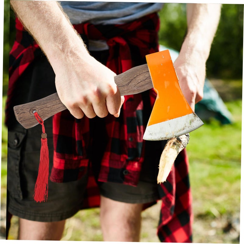Carbonized Wood Hatchet Handle 27X4.2X2.7CM Ergonomic Axe Handle for Camping Survival - Image 5