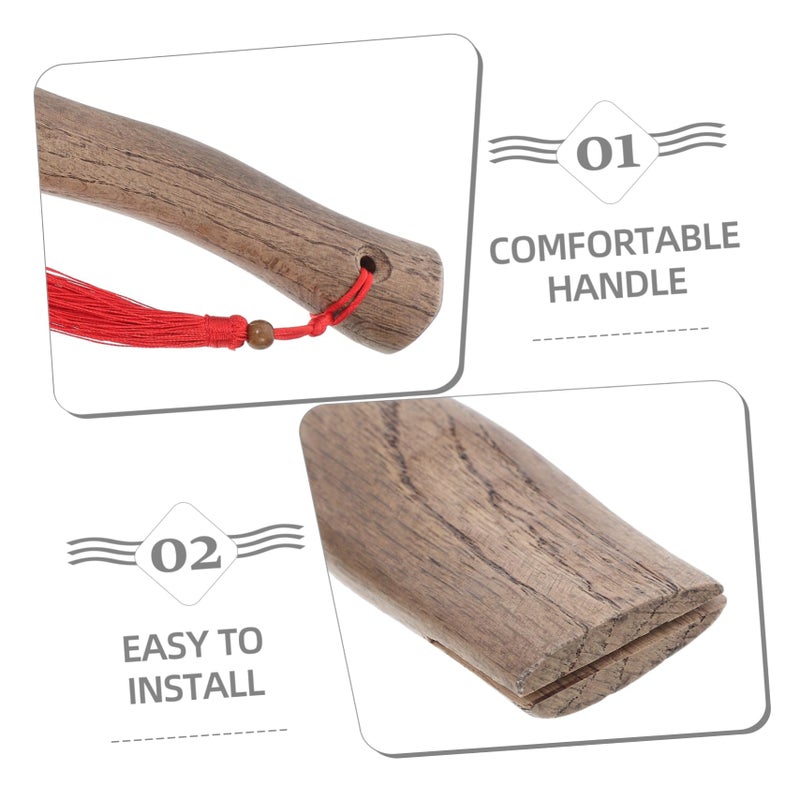 Carbonized Wood Hatchet Handle 27X4.2X2.7CM Ergonomic Axe Handle for Camping Survival - Image 4