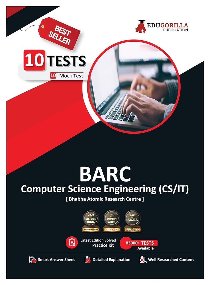 BARC Computer Science (CS/IT) Exam 2024 (Bhabha Atomic Research Centre) - 10 Full Length Mock Tests (1000 Solved Questions) with Free Access To Online Tests  - Image 1