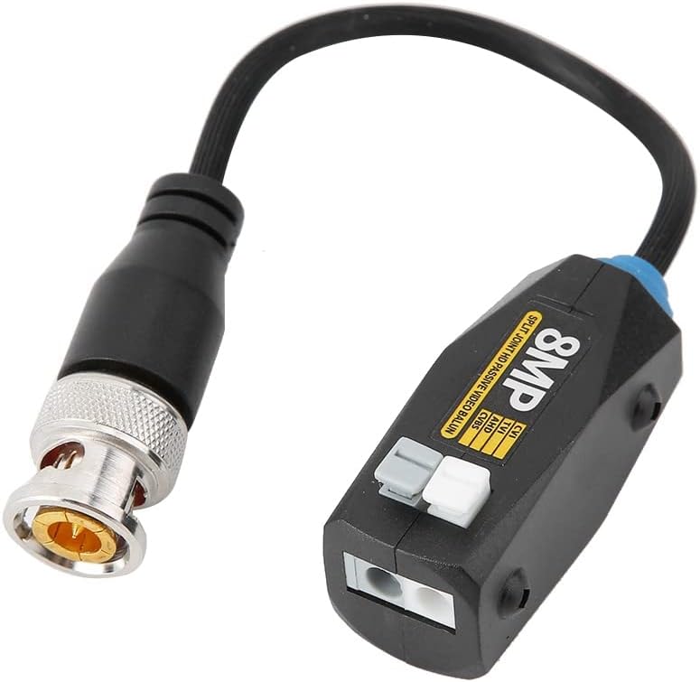 Dioche 8MP Video Balun Pair Coaxial Ground Loop Isolation Compatible HD CVI AHD TVI CVBS - Image 5