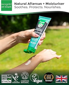 Incognito After Sun Moisturiser 150ml 2 in 1 Aftersun and Moisturiser For Soft Skin Body Helps prevent insect bites Travel Friendly Organic Aftersun Moisturiser - Image 2