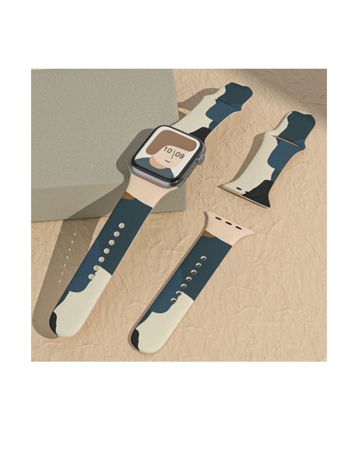 TWEGGON 3pc Pack Fashion Silicone Strap for Apple Watch Compatible with 46mm/45mm/44mm/49mm Multicolor  - Image 3