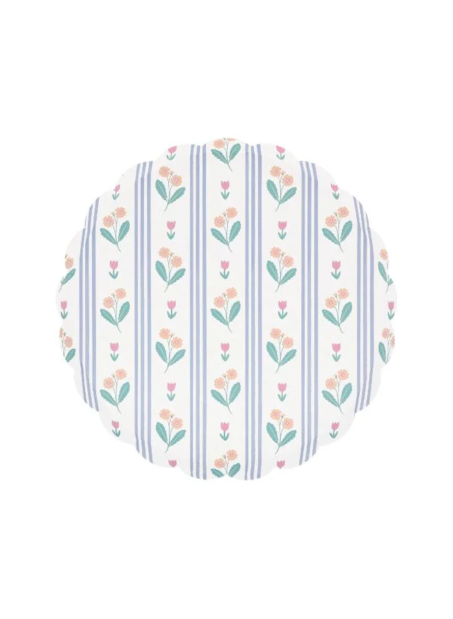 Meri Meri  Bloomsbury Floral Pattern Side Plates - Pack of 8, 450gsm Paper Plates with 4 Soft Pastel Floral Designs, Stylish Party Tableware for Garden Parties, Baby Showers & Celebrations  | Best Price UAE