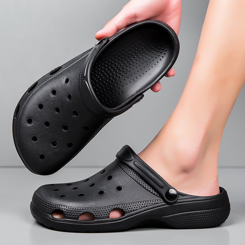 Plus Size Summer Men'S Sports Hole Shoes Closed Toe Slippers Parent-Child Beach Slippers Slip-On Couple Sandals - Image 2