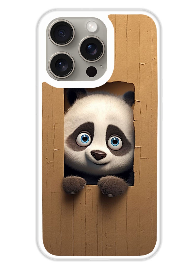 Theodor Protective Case Cover For APPLE IPHONE 15 Pro Max Panda 1 (White Bumper) - Image 1