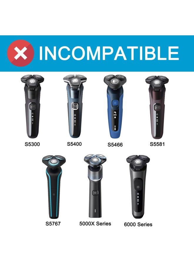 innobeaut رؤوس استبدال SH50 مع حلقات تثبيت الشفرات لسلسلة Philips Norelco 5000 - عبوة 6 قطع - Image 3