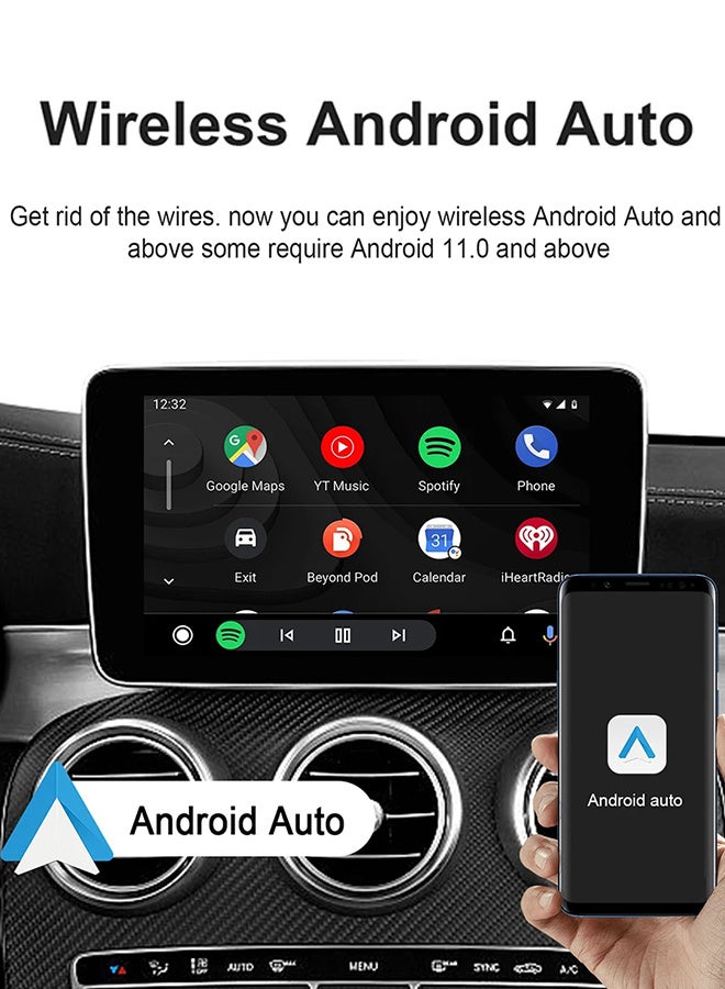 3 in 1 CarPlay AI Box, Wireless Android Car USB Adapter for Youtube Netflix, 2+32GB, Plug and Play, Wired CarPlay to Wireless - Image 5
