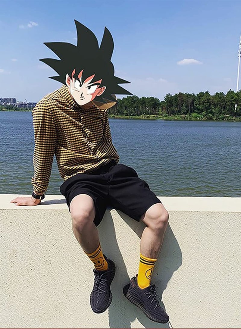 كاست ويف جوارب قطنية للجنسين، جوارب قطنية كاجوال للعمل للرجال والنساء، جوارب منزلية أنيقة ومضحكة، جوارب مريحة متنوعة حتى منتصف الساق (وجه مبتسم، 4 أزواج) - Image 5