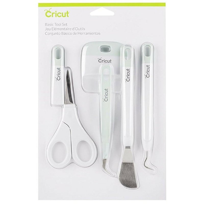 Cricut Basic Tool Set - 5-Piece Precision Tool Kit for Crafting and DIYs, Perfect for Vinyl, Paper & Iron-on Projects, Great Companion Cutting Machines, Mint - Image 1