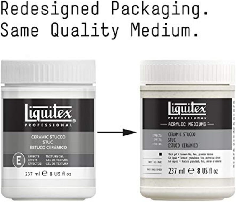 Liquitex Professional Effects Medium, 8-Oz, Ceramic Stucco - Textured Acrylic Gel for 3-D Effects - Image 2