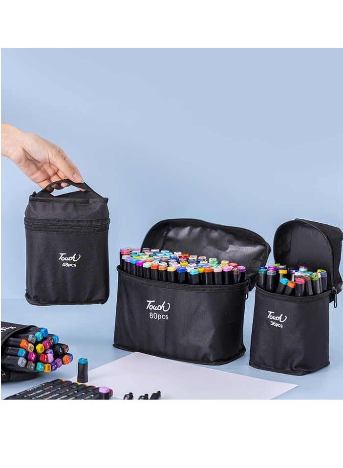 Touch Double Headed Color Marker Set - 48 colors with storage bag - Image 2