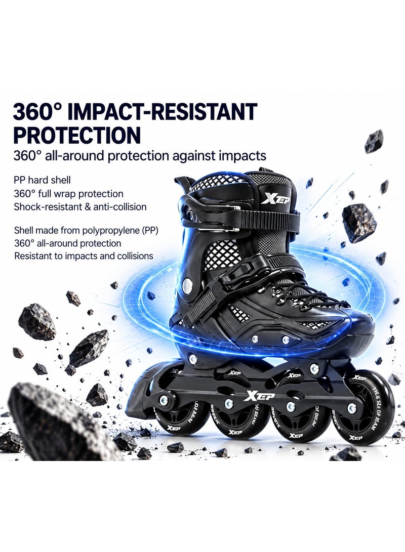 XTEP Roller Skates, Adult Skates, University Club, Boys and Girls, Adult Beginner Amateur Universal Size(39 - 44), Roller Skating, Inline Skates, Ice Skating - Image 3