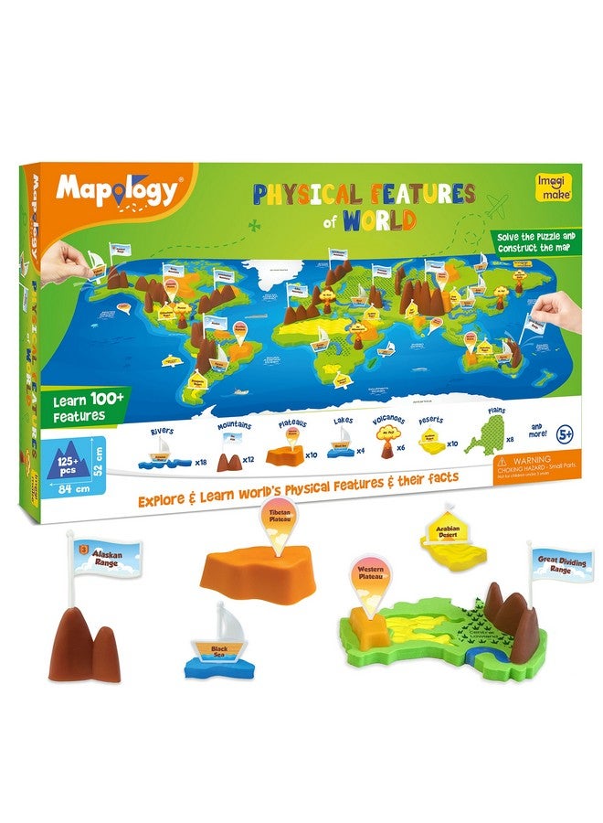 Imagimake Mapology - Learn Monuments & Physical Features of The World, Educational & Construction Based Activity Kit - Puzzles for Kids for Age5 Years+, Best Gift for Boys & Girls - Image 4