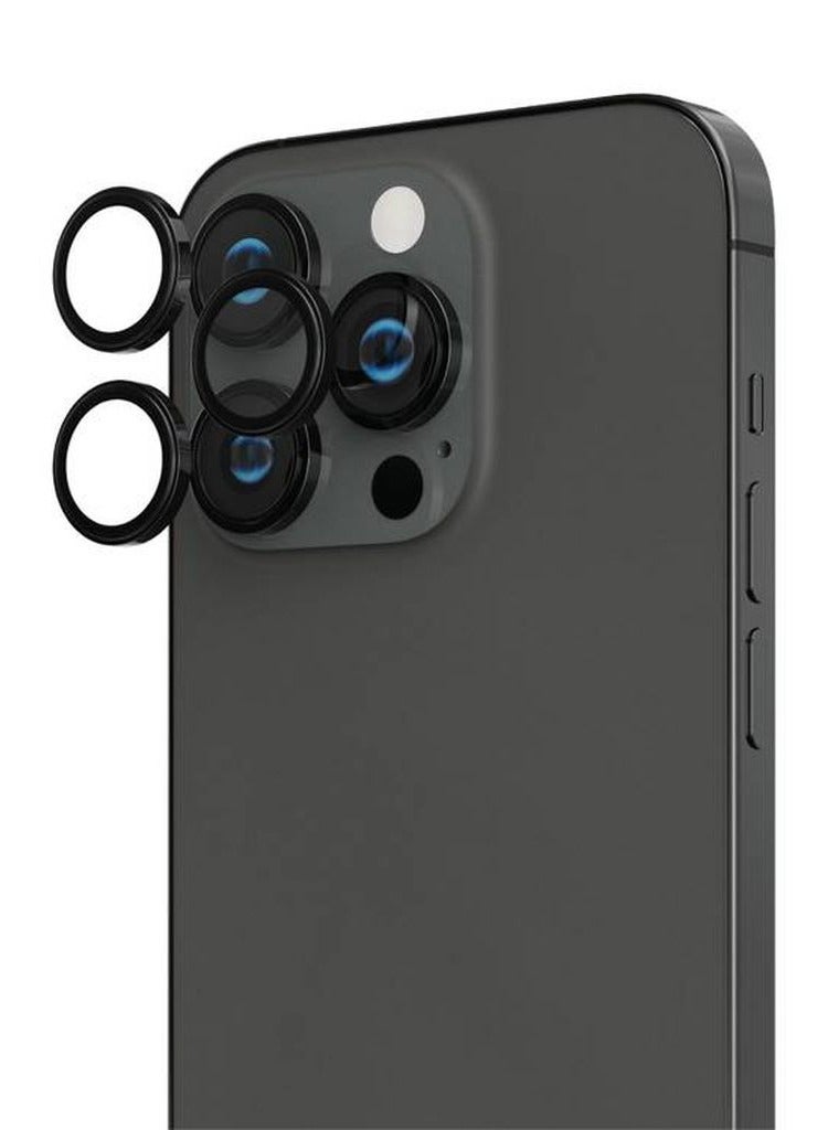 froog iPhone 13 Pro and Pro Max Camera Lens Protector Ultra Pure 360° Aluminum Lens Shield / Shatter Protection / Anti Fingerprint / Anti Scratch / HD Clarity Lens Protection - Black - Image 1
