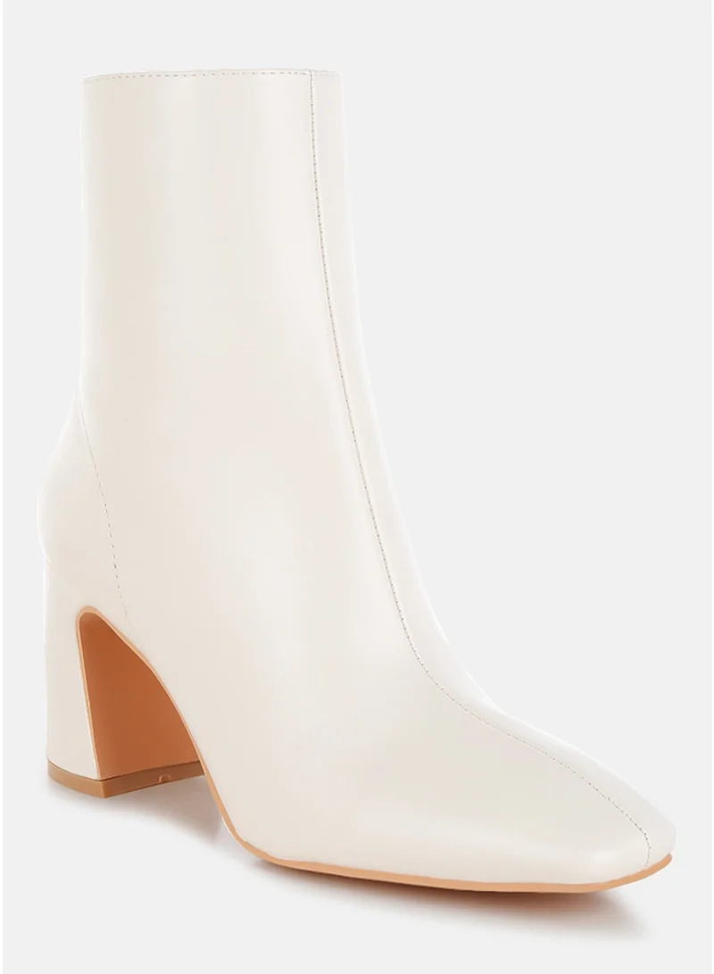 London Rag Off White London Rag Women's Square Toe Ankle Boots in Off White for Women | Best Price UAE