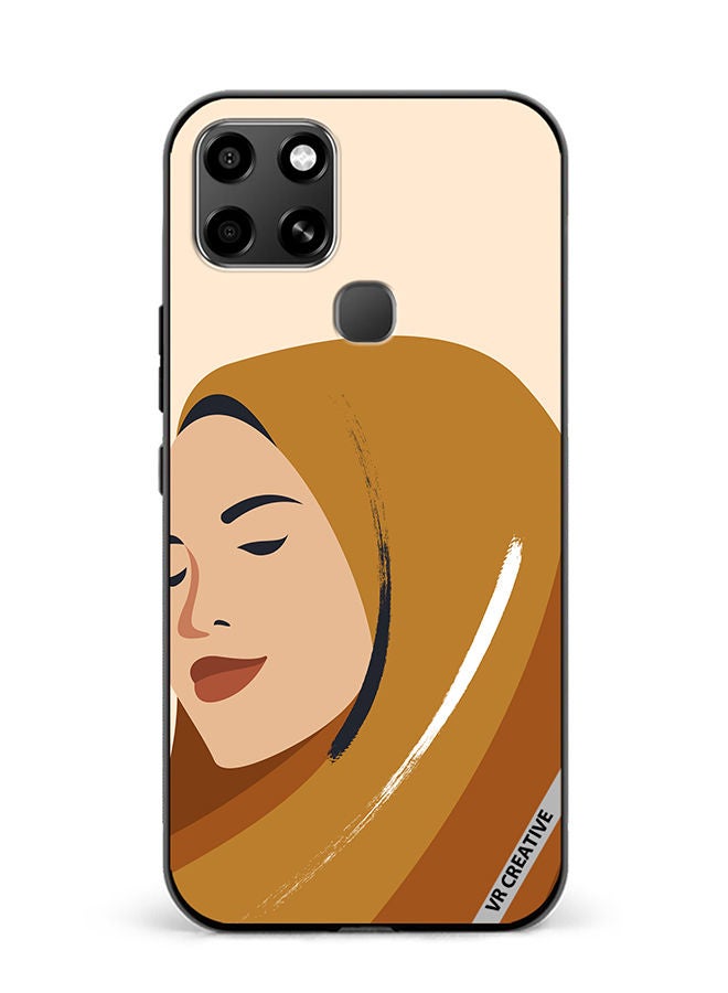 VR CREATIVE Protective Case Cover For Infinix Smart 6 Cartoon Woman Shape Design Multicolour - Image 1