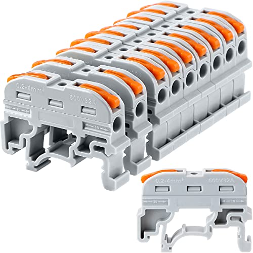 GKEEMARS DIN Terminal Blocks, Universal Wiring Connector Lever Wire Connectors KV-121 (50 Pcs) - Image 1