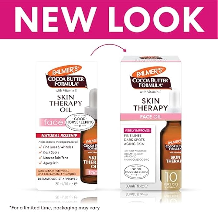 Palmer's Cocoa Butter Formula Moisturizing Skin Therapy Oil for Face with Vitamin E, C & 10 Pure Facial Oils Blend, Rosehip Oil Fragrance, 1 Ounce - Image 2