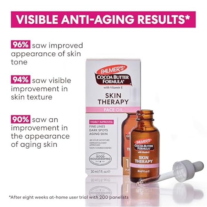 Palmer's Cocoa Butter Formula Moisturizing Skin Therapy Oil for Face with Vitamin E, C & 10 Pure Facial Oils Blend, Rosehip Oil Fragrance, 1 Ounce - Image 4