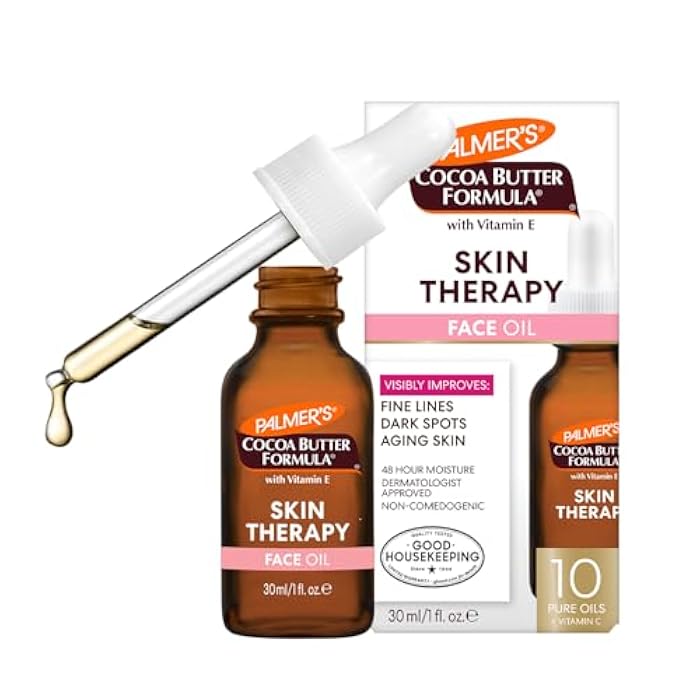 Palmer's Cocoa Butter Formula Moisturizing Skin Therapy Oil for Face with Vitamin E, C & 10 Pure Facial Oils Blend, Rosehip Oil Fragrance, 1 Ounce - Image 1