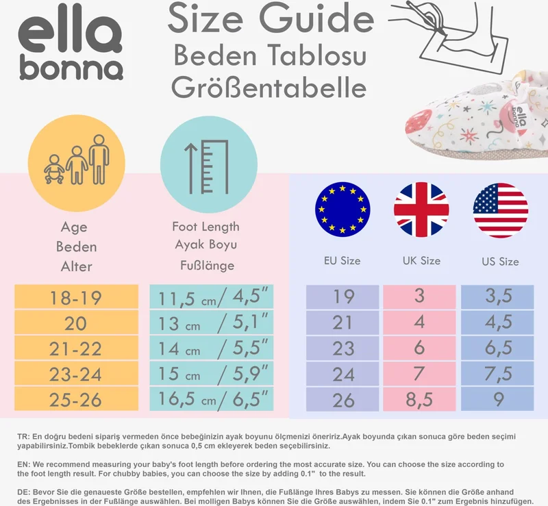 Ella Bonna Patterned Baby Booties, Non-Slip Sole, Home Nursery Shoes Slippers, Colorful Dots