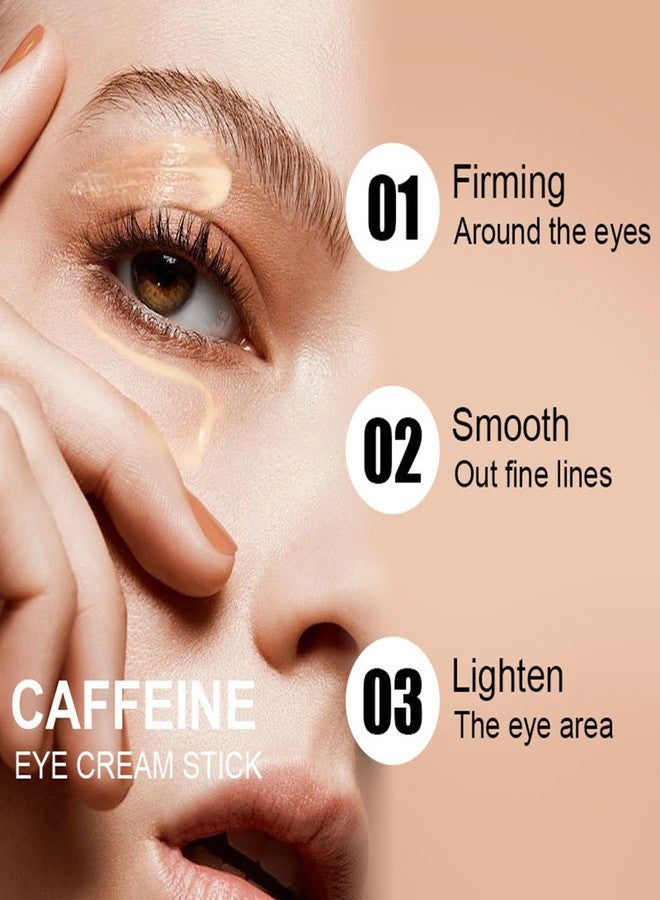 Grospe Caffeine Eye Cream Stick,Eye Cream for Anti-Aging Dark Circles Puffiness, and Wrinkles Hydrating Under Eye Cream with Hyaluronic Acid and Retinol Lifting And Firming Eye Cream,3g - Image 2