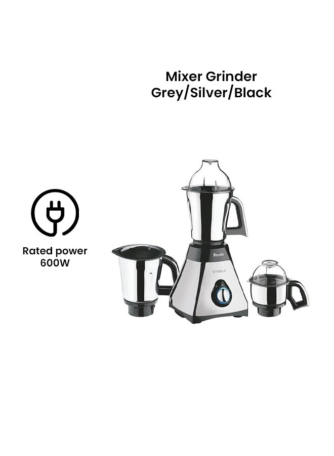 Preethi Steel Mixie 600.0 W PREETHI-MG-178/02 Grey/Silver/Black - Image 2