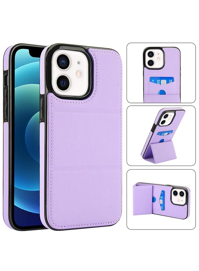 Zaboon Case For iPhone 12 mini Tri-fold Holder Leather Phone Case with Card Slot - Image 1