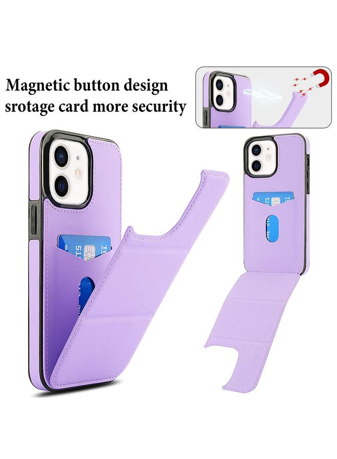 Zaboon Case For iPhone 12 mini Tri-fold Holder Leather Phone Case with Card Slot - Image 3