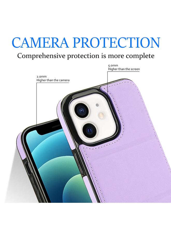 Zaboon Case For iPhone 12 mini Tri-fold Holder Leather Phone Case with Card Slot - Image 5