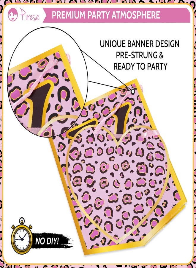 Pirese Pink Cheetah Birthday Banner - Image 5