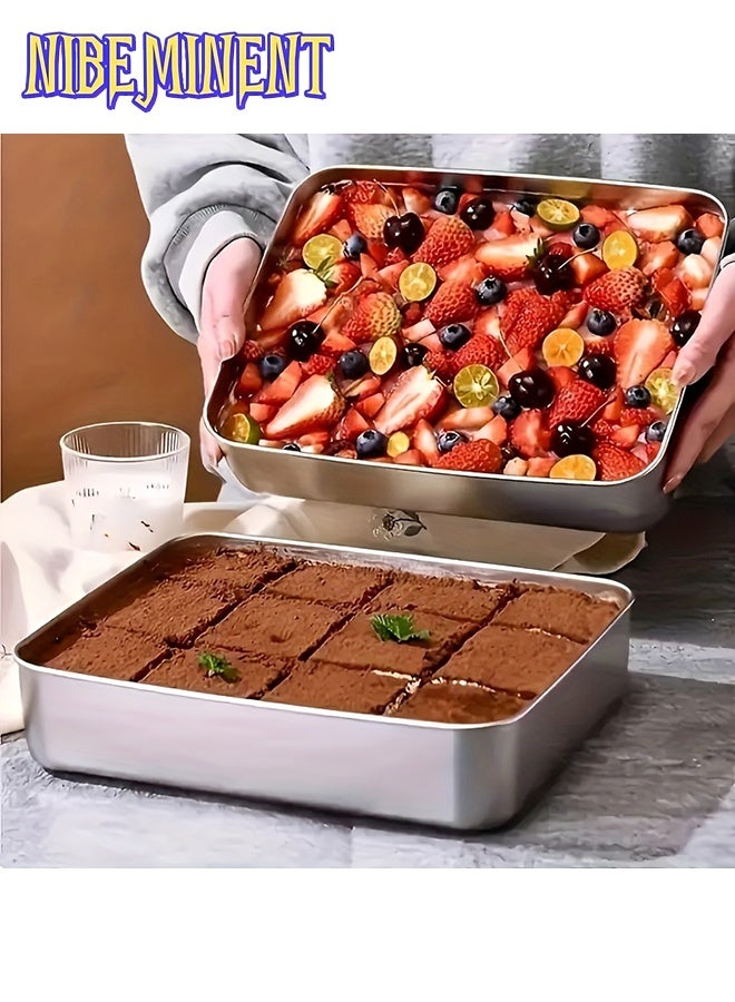 NIBEMINENT 3pcs Stainless Steel Food Storage Containers Leak-Proof, Stackable, Space-Saving - Heavy-Duty Stainless Steel Construction, Airtight Lid for Freshness - Ideal for Meal Prep, Fruits, Meats, Veggies, Leftovers, Fridge, Freezer, Pantry - Dishwasher Safe - Image 2