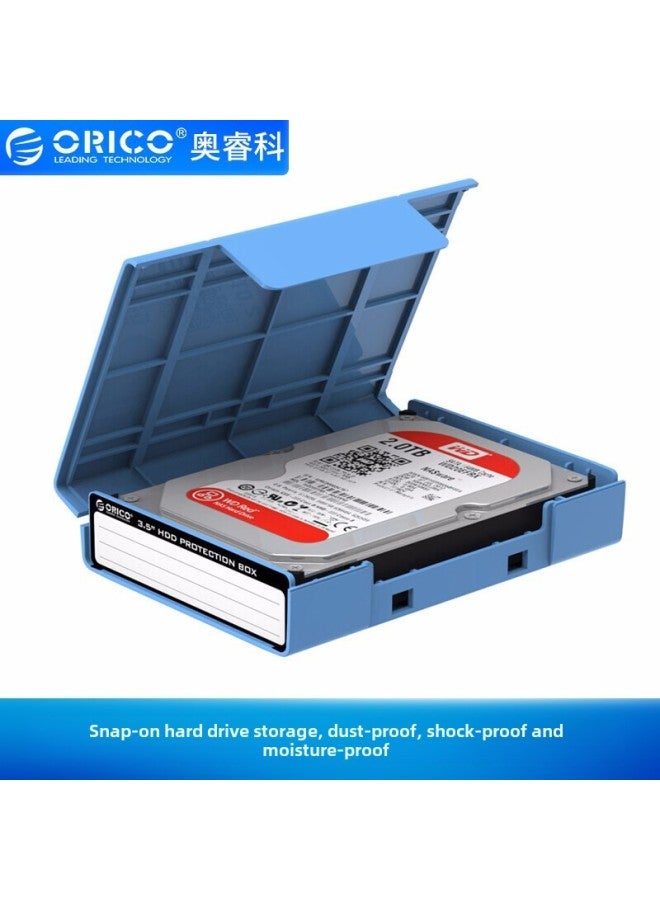 ORICO PHP-35 Five Color Desktop Hard Disk Shockproof Storage Bag PP Box Sata 3.5 Inch Hard Disk Protection Box-Color:Blue  - Image 1