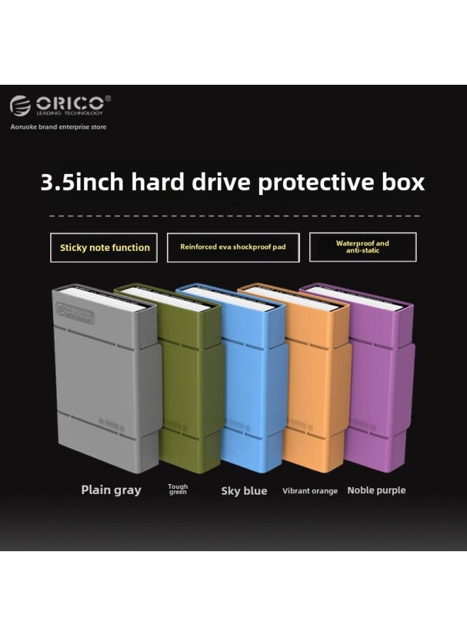 ORICO PHP-35 Five Color Desktop Hard Disk Shockproof Storage Bag PP Box Sata 3.5 Inch Hard Disk Protection Box-Color:Blue  - Image 4