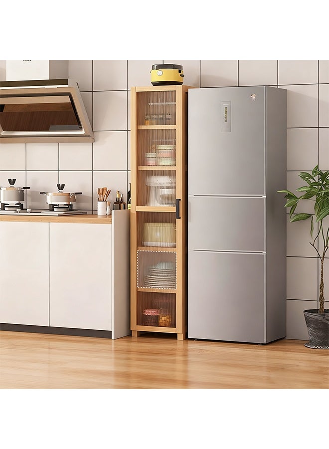 Multi-Functional Kitchen Storage Cabinet, 7-Layer Multi-Purpose, Height-Adjustable Closed Storage Cabinet, Dust-Proof Household Cabinet With Door, Cupboard, Storage Shelf, Microwave Oven, Condiment And Kitchenware Storage Rack - Image 1