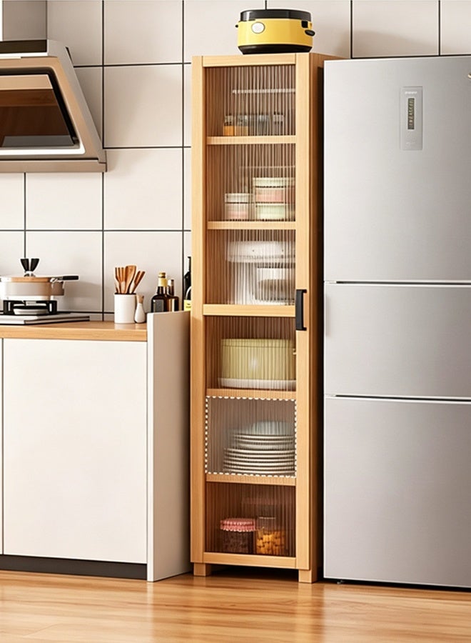 Multi-Functional Kitchen Storage Cabinet, 7-Layer Multi-Purpose, Height-Adjustable Closed Storage Cabinet, Dust-Proof Household Cabinet With Door, Cupboard, Storage Shelf, Microwave Oven, Condiment And Kitchenware Storage Rack - Image 1